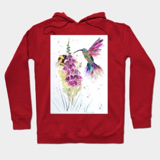 Hummingbird and Foxglove Hoodie